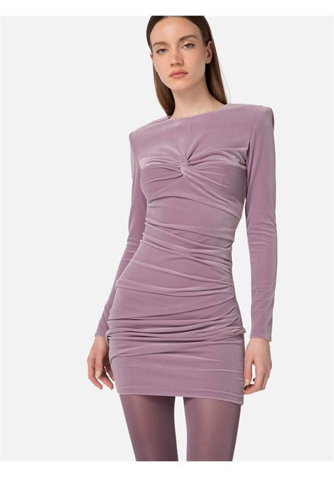Miniabito in velluto drappeggiato Elisabetta Franchi ELISABETTA FRANCHI | Abiti | AB48337E2BI3